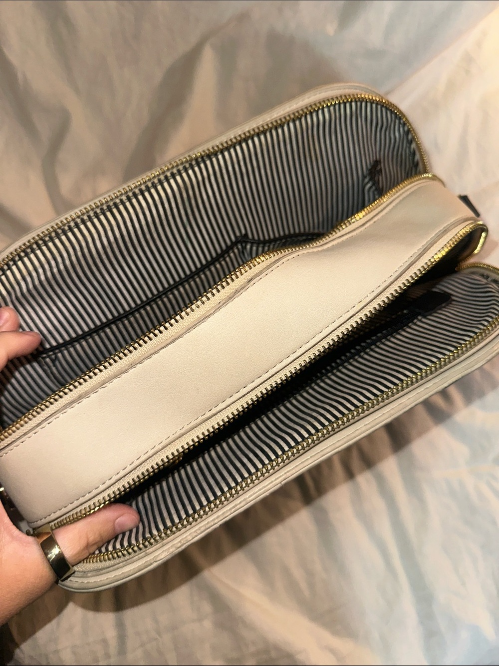 crown & ivy Black and White Two-Tone Satchel - Picture 2 of 5